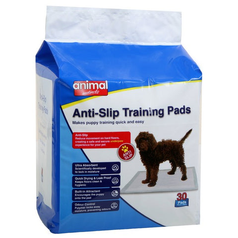 Animal Instincts Dog & Puppy Anti-Slip Training Pads 60 x 60cm 30 Pads