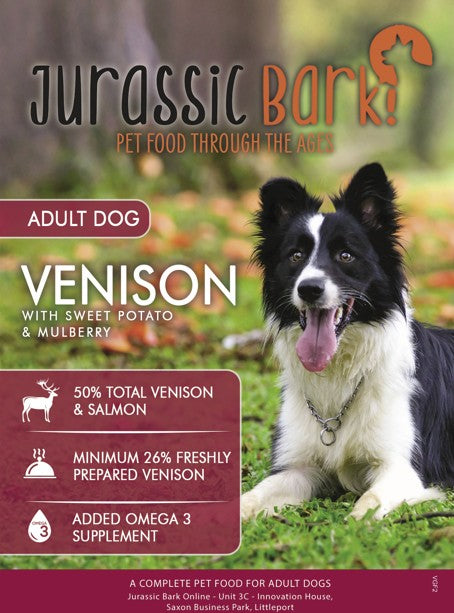 Jurassic Bark GF Adult Venison with Sweet Potato & Mulberry