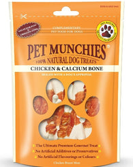 Pet Munchies Dog Treats - Chicken & Calcium Bones 100g