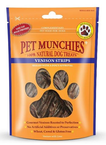 Pet Munchies Venison Strips 75g