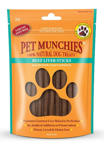 Pet Munchies Beef Liver Sticks 90g