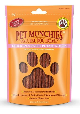 Pet Munchies Chicken & Sweet Potato Sticks 90g