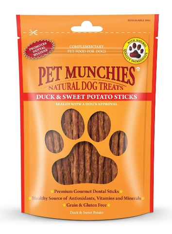 Pet Munchies Duck & Sweet Potato Dental Sticks 90g