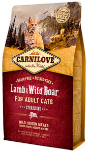 Carnilove Lamb & Wild Boar Adult Cat Cat- Jurassic Bark Pet Store Littleport Ely Cambridge
