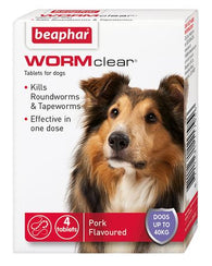 Beaphar WORMclear® Tablets for large dogs (up to 40kg) x4