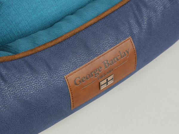 George Barclay Beckley Orthopaedic Walled Dog Bed, Aquamarine - Large