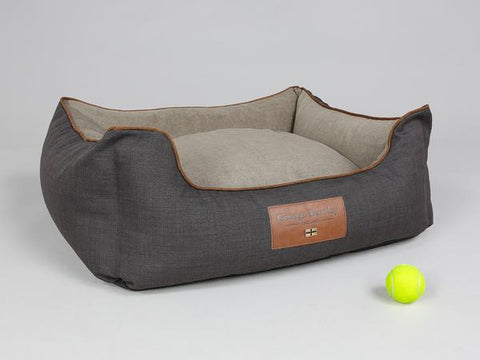 George Barclay Hyde Orthopaedic Walled Dog Bed, Espresso/Latte - Small