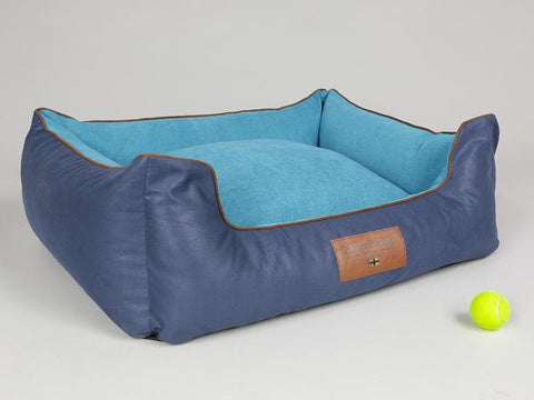 George Barclay Beckley Orthopaedic Walled Dog Bed, Aquamarine - Large