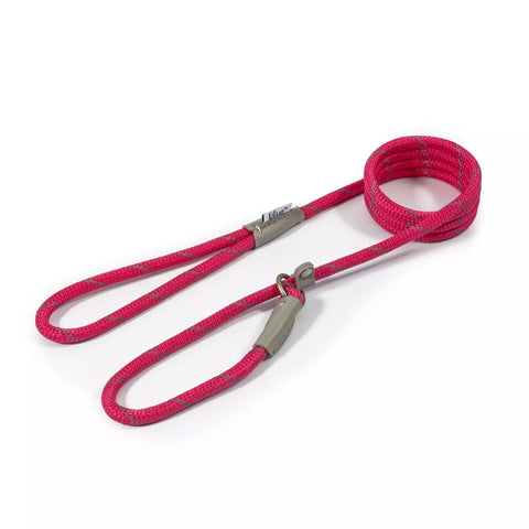 Ancol Nylon Rope Slip Lead Pink