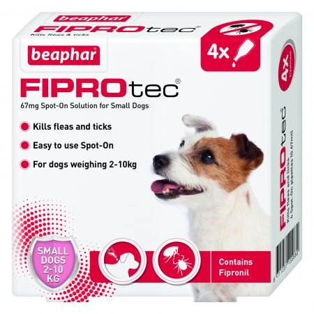 Beaphar FIPROtec Spot-On Small Dog Flea & Tick Treatment - x 4