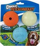 Chuckit! Fetch Medley Assorted Medium x 3 (1 glow in the dark)