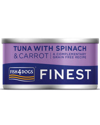 Fish4Dogs Finest Tuna with Carrot & Spinach Can 85g