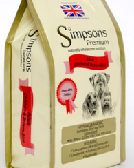 Simpsons Complete Adult Chicken & Brown Rice Dog- Jurassic Bark Pet Store Littleport Ely Cambridge