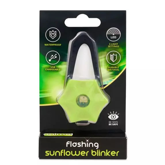 Animal Instincts Yellow Flashing Safety Sunflower USB Blinker