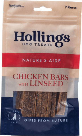 Hollings 100% Chicken & Linseed Bars 7 Pack - BBD 03/2024