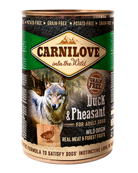 Carnilove 6 x 400g Duck & Pheasant For Adult Dogs dog food wet- Jurassic Bark Pet Store Littleport Ely Cambridge