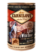 Carnilove 6 x 400g Lamb & Wild Boar For Adult Dogs dog food wet- Jurassic Bark Pet Store Littleport Ely Cambridge