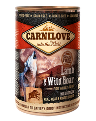 Carnilove 6 x 400g Lamb & Wild Boar For Adult Dogs dog food wet- Jurassic Bark Pet Store Littleport Ely Cambridge