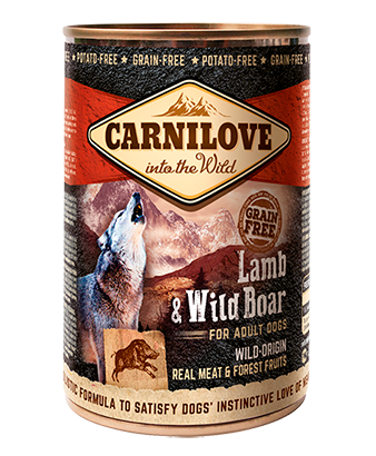Carnilove 6 x 400g Lamb & Wild Boar For Adult Dogs dog food wet- Jurassic Bark Pet Store Littleport Ely Cambridge