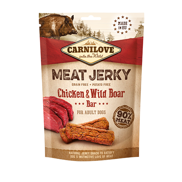 Carnilove Jerky Chicken & Wild Boar Bar 100g