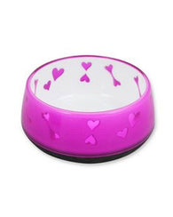 All For Paws Anti Slip Dog Bowl Pink Hearts