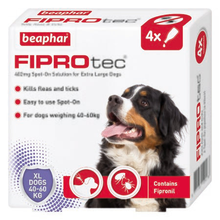 Beaphar FIPROtec - Flea & Tick Treatment for Extra Large Dogs x 4