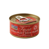 Fish4Cats Finest Tuna Fillet with Prawn Pack of 6 Cat Food Wet- Jurassic Bark Pet Store Littleport Ely Cambridge