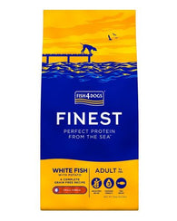 Fish 4 Dogs Finest Adult Ocean White Fish Small Kibble Dog Food Dry- Jurassic Bark Pet Store Littleport Ely Cambridge