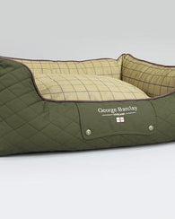 George Barclay Country Orthopaedic Walled Dog Bed - Olive Green