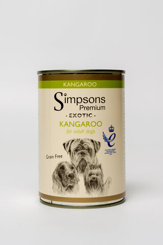 Simpsons Kangaroo Casserole with Organic Vegetables Dog 6 x 400g