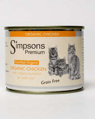 Simpsons Organic Chicken with Organic Pumpkin Cat 6 x 200g