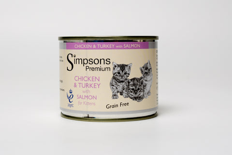 Simpsons Chicken & Turkey with Salmon for kittens 6 x 200g