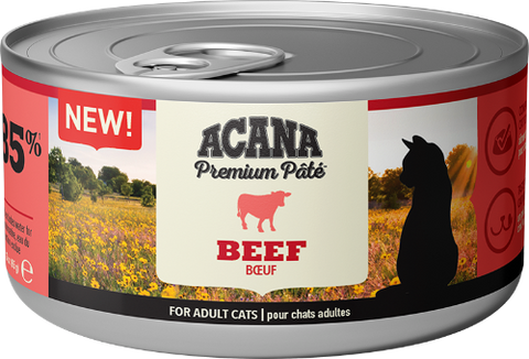 ACANA Premium Beef Pâté for Adult Cats 85g x 24