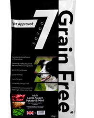 Seven GF Lamb/Mint 12kg Dog- Jurassic Bark Pet Store Littleport Ely Cambridge