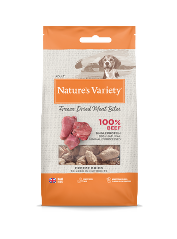 Natures Variety Freeze Dried Meat Bites Beef 20g