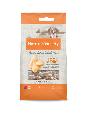 Natures Variety Freeze Dried Meat Bites Chicken 20g