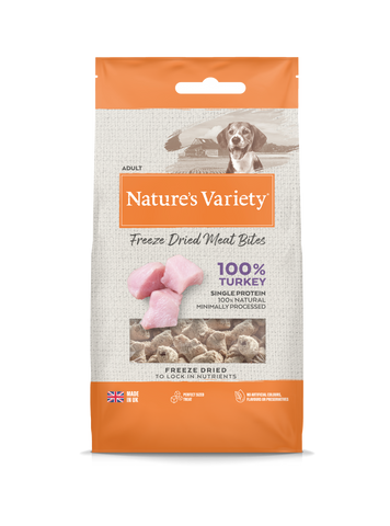 Natures Variety Freeze Dried Meat Bites Turkey 20g
