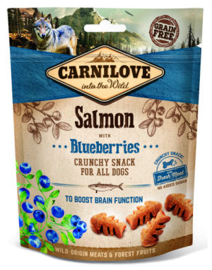 Carnilove Salmon with Blueberries Dog Treat 200g Dog Treats- Jurassic Bark Pet Store Littleport Ely Cambridge