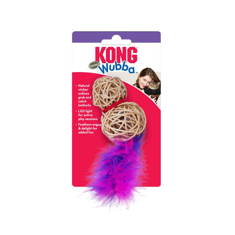 KONG Cat Toy Wubba Wicker with LED Light