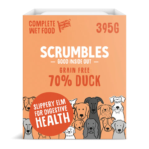 Scrumbles Grain Free Duck Wet Dog Food 395g