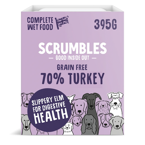 Scrumbles Grain Free Turkey Wet Dog Food 395g