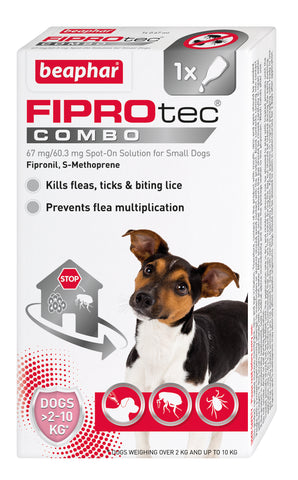 Beaphar FIPROtec combo - Flea, Tick & Biting Lice Treatment for Small Dogs x 1