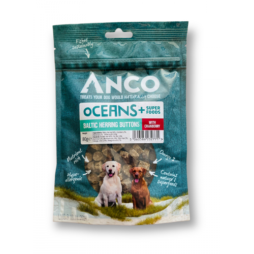 Anco Oceans+ Baltic Herring Buttons with Cranberry 80g BBD 11/24