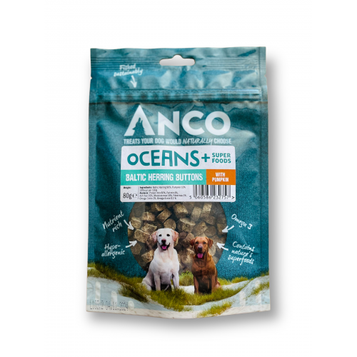 Anco Oceans+ Baltic Herring Buttons with Pumpkin 80g BBD 11/24