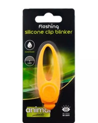 Animal Instincts Flashing Safety Clip Silicone Blinker Orange
