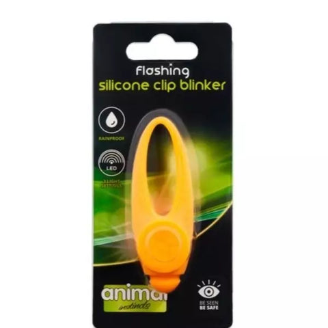 Animal Instincts Flashing Safety Clip Silicone Blinker Orange