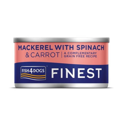 Fish4Dogs Finest Mackerel with Carrot & Spinach Can 85g