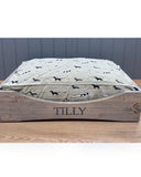 Personalised Wooden Dog Bed
