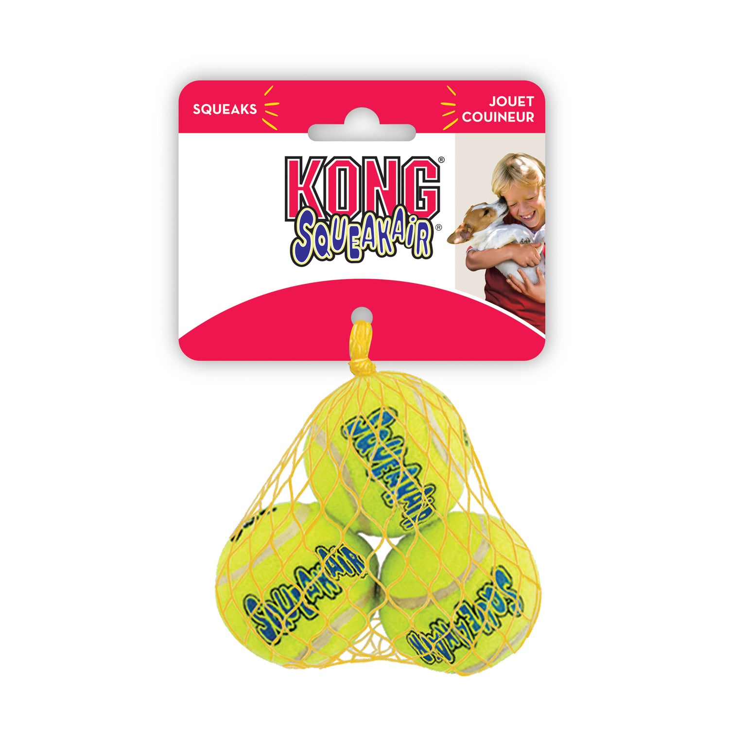 KONG AirDog SqueakAir Tennis Balls 3pk