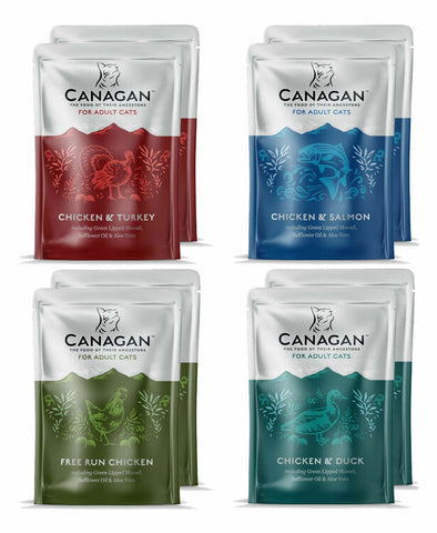 Canagan Pouches Variety Pack - For Adult Cats 85g x8